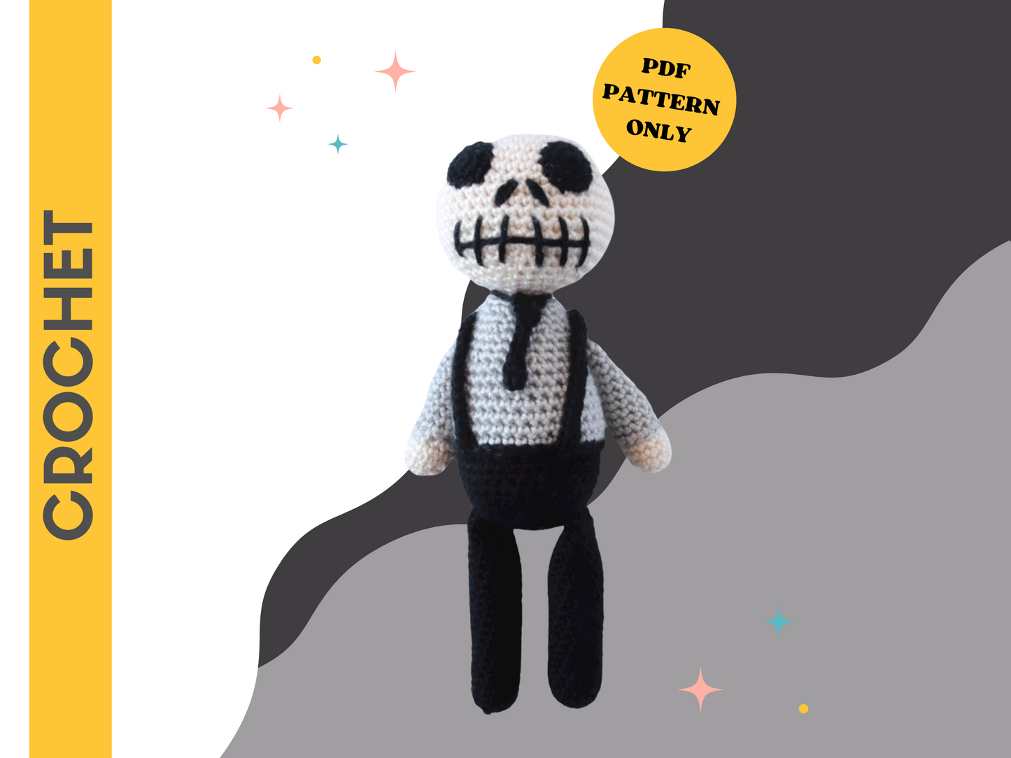 Cedric the Skeleton Plushie - Crochet Pattern