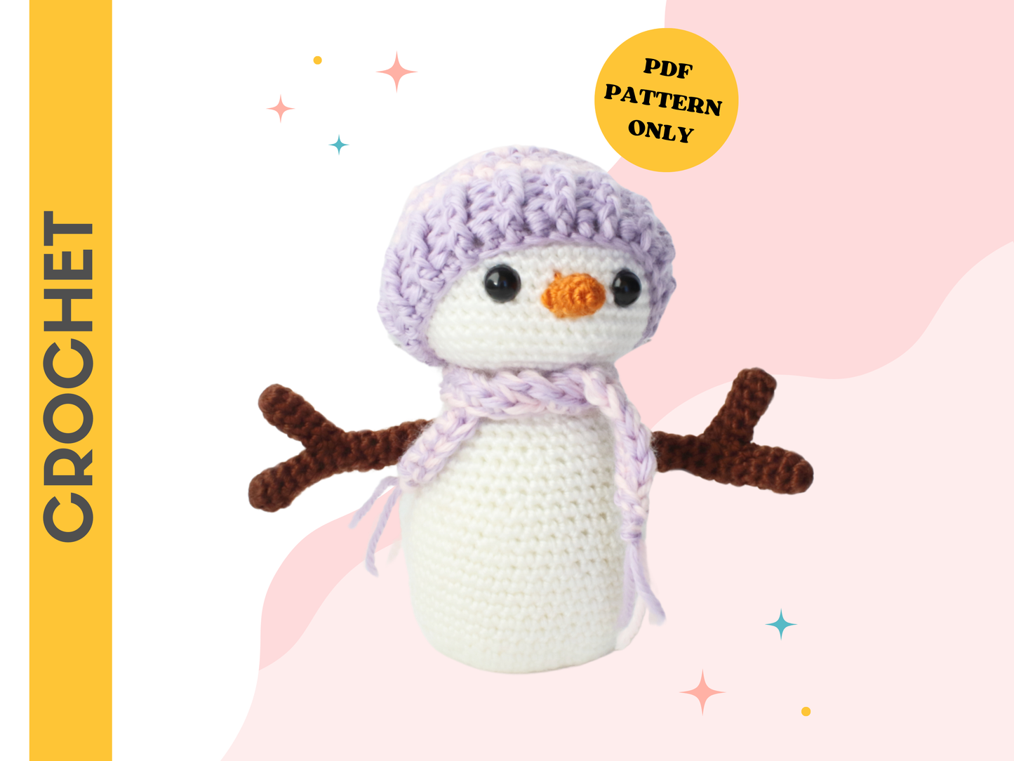 Lucy the Snowman Plushie - Crochet Pattern
