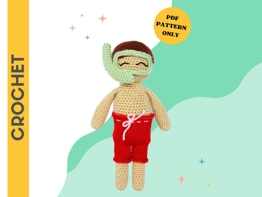 Danny the Diver Plushie - Crochet Pattern