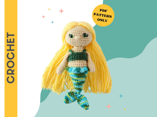 Melly the Mermaid Plushie - Crochet Pattern