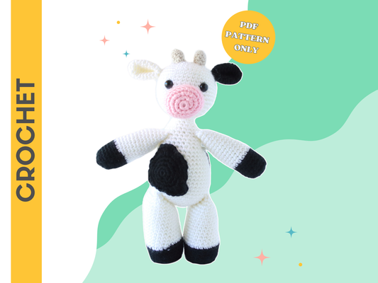 Bonnie the Cow Plushie - Crochet Pattern