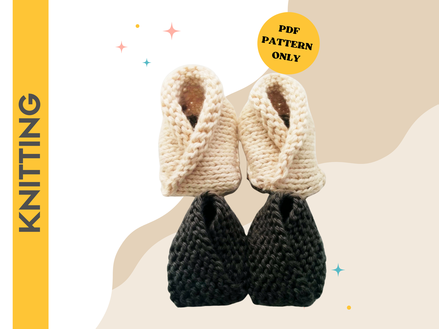 Crossover Booties - Knitting Pattern