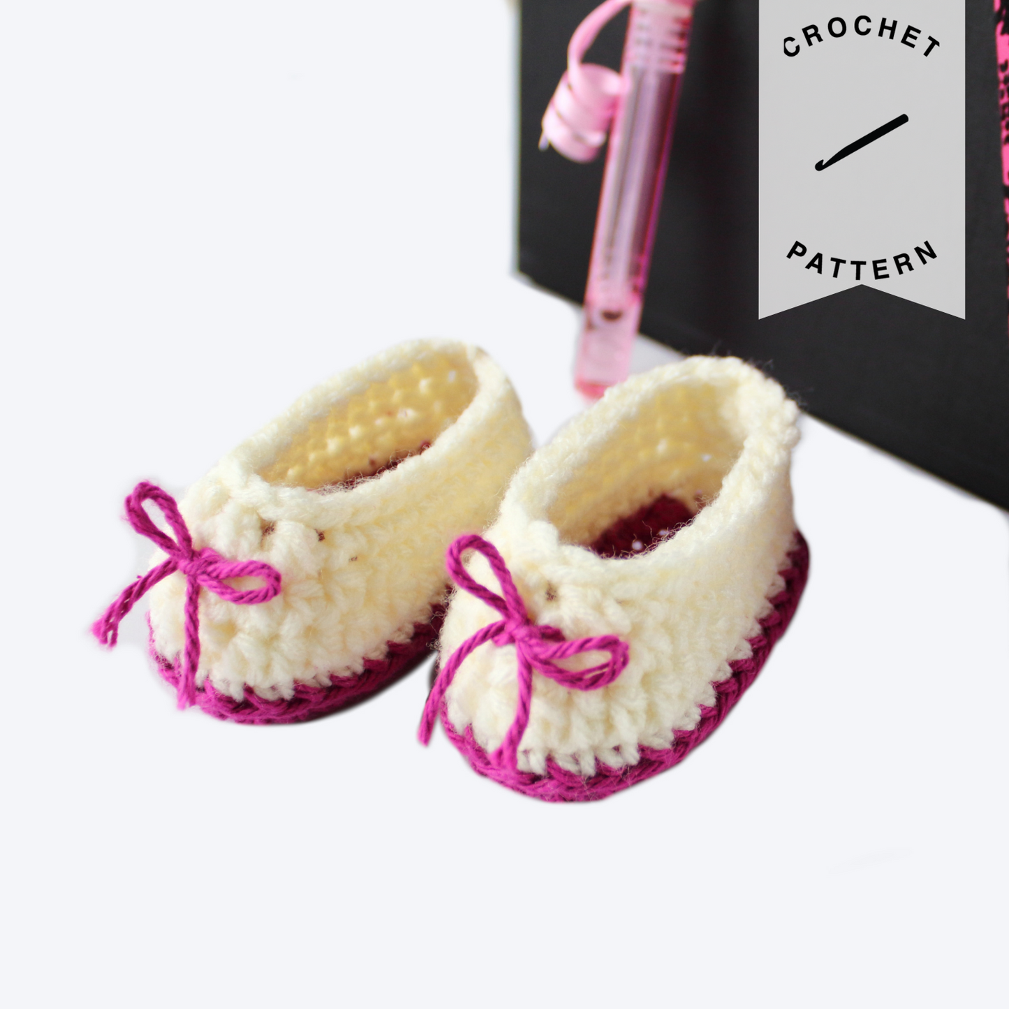 Sweetheart Booties  - Crochet Pattern