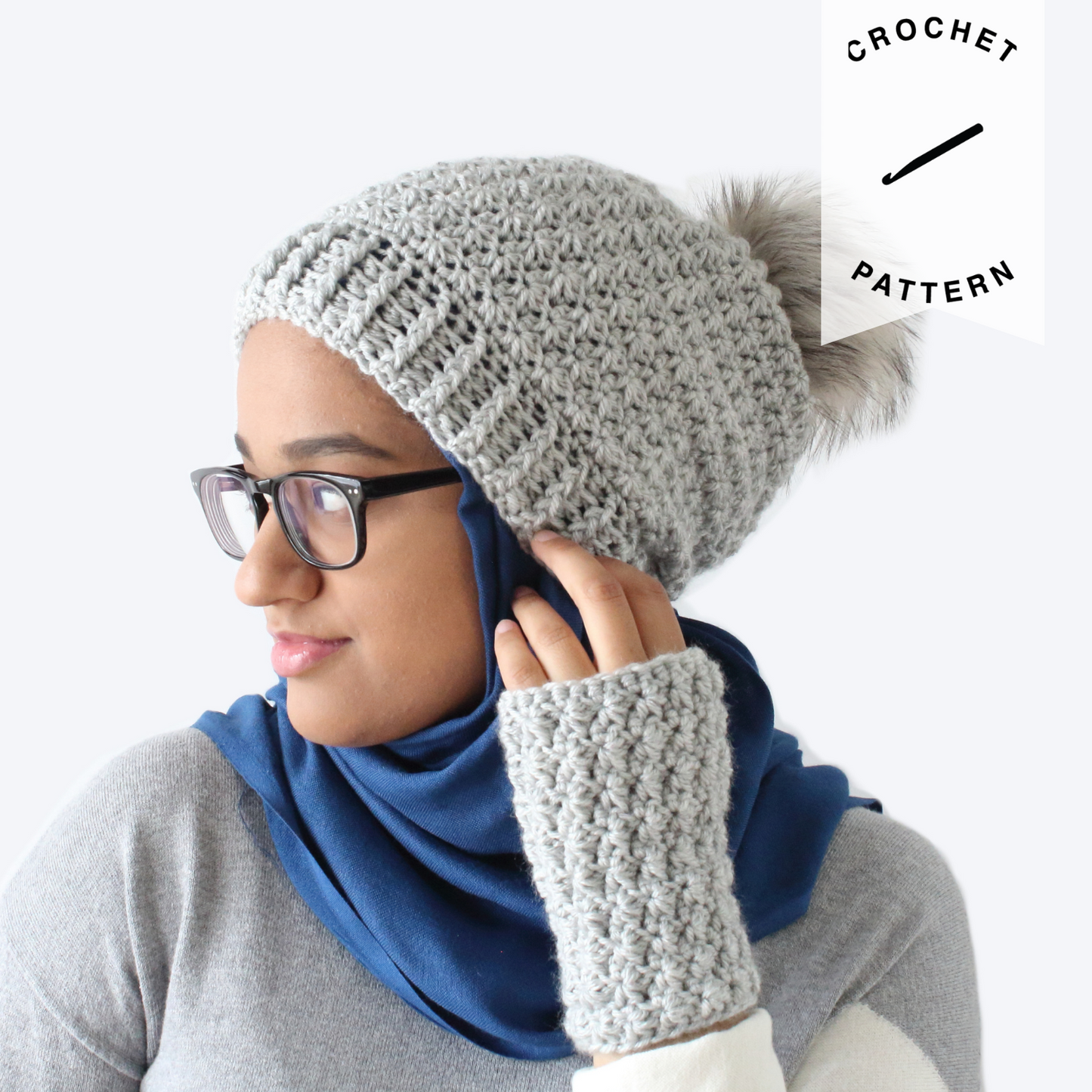 Flurry Beanie & Wristwarmers Set - Crochet Pattern