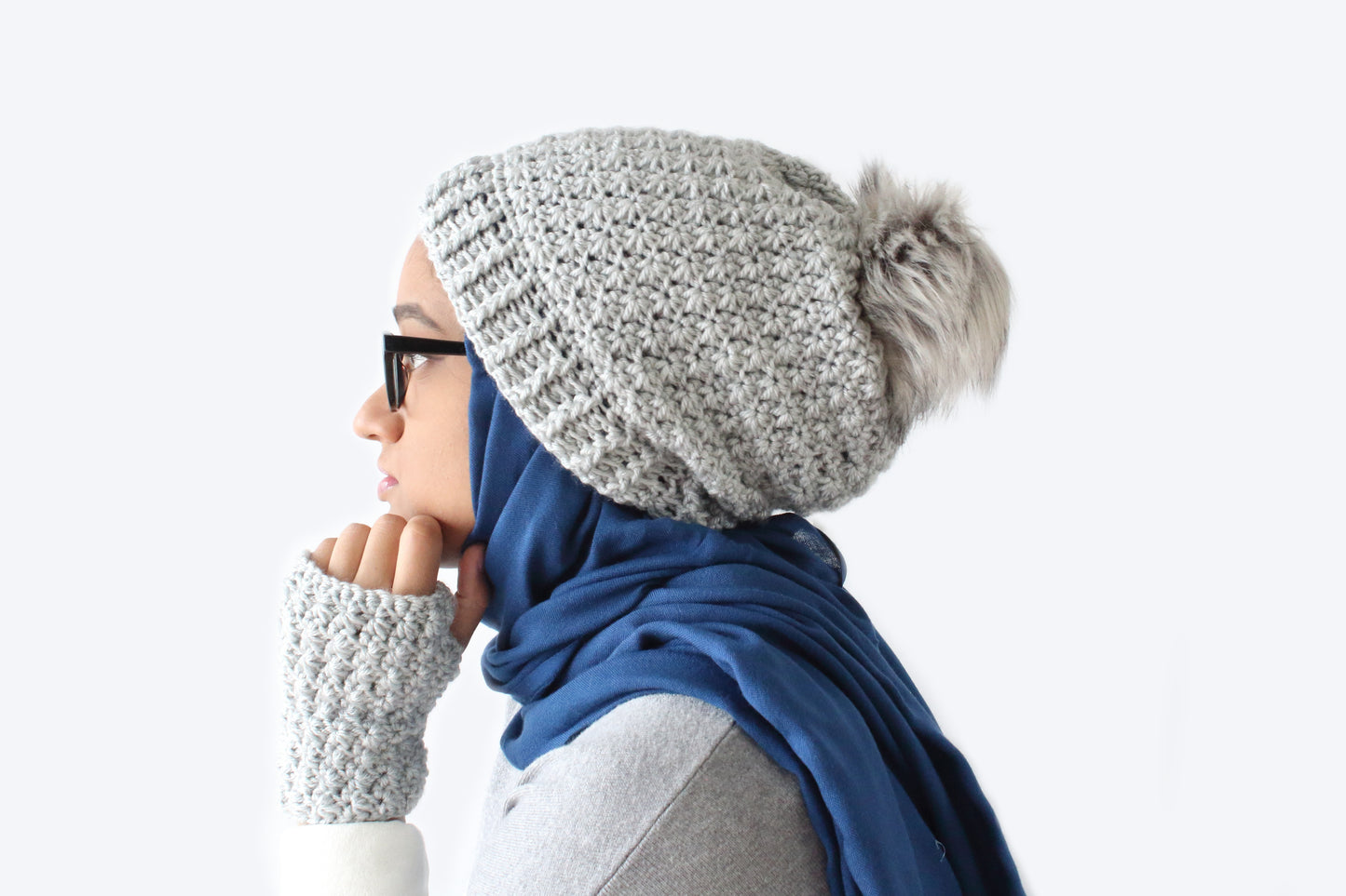 Flurry Beanie & Wristwarmers Set - Crochet Pattern