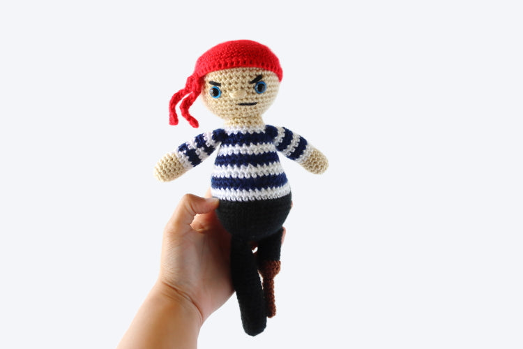 Percival the Pirate Plushie - Crochet Pattern