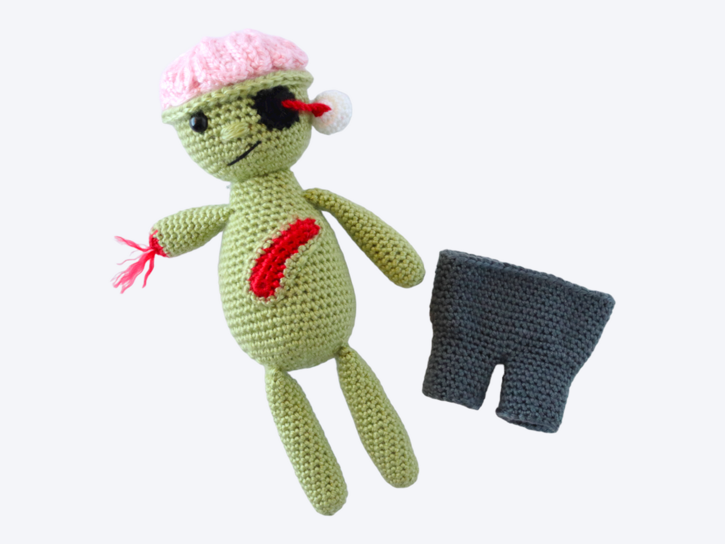 Zeke the Zombie Plushie - Crochet Pattern