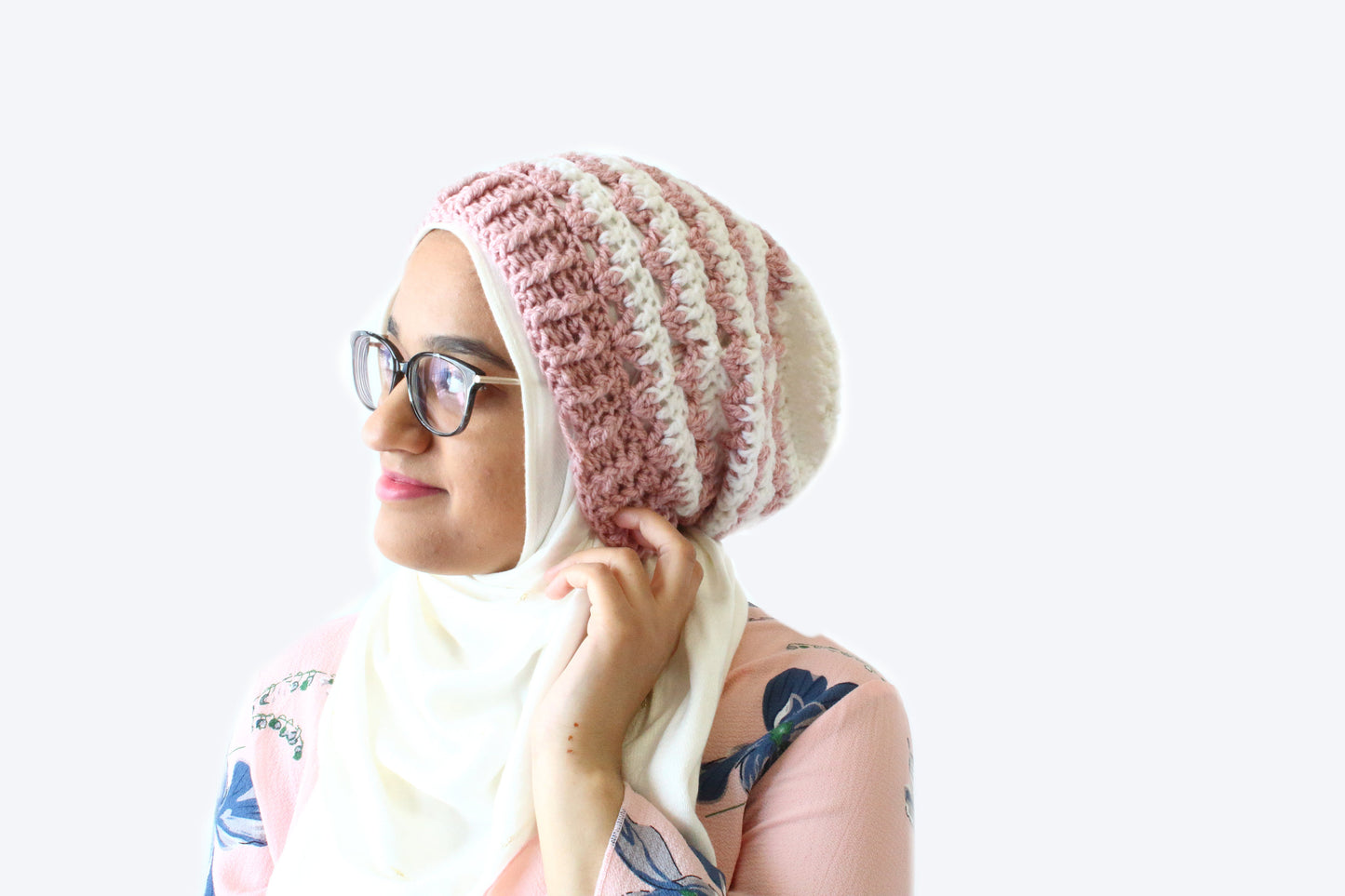 Rosebud Slouchy Beanie - Crochet Pattern