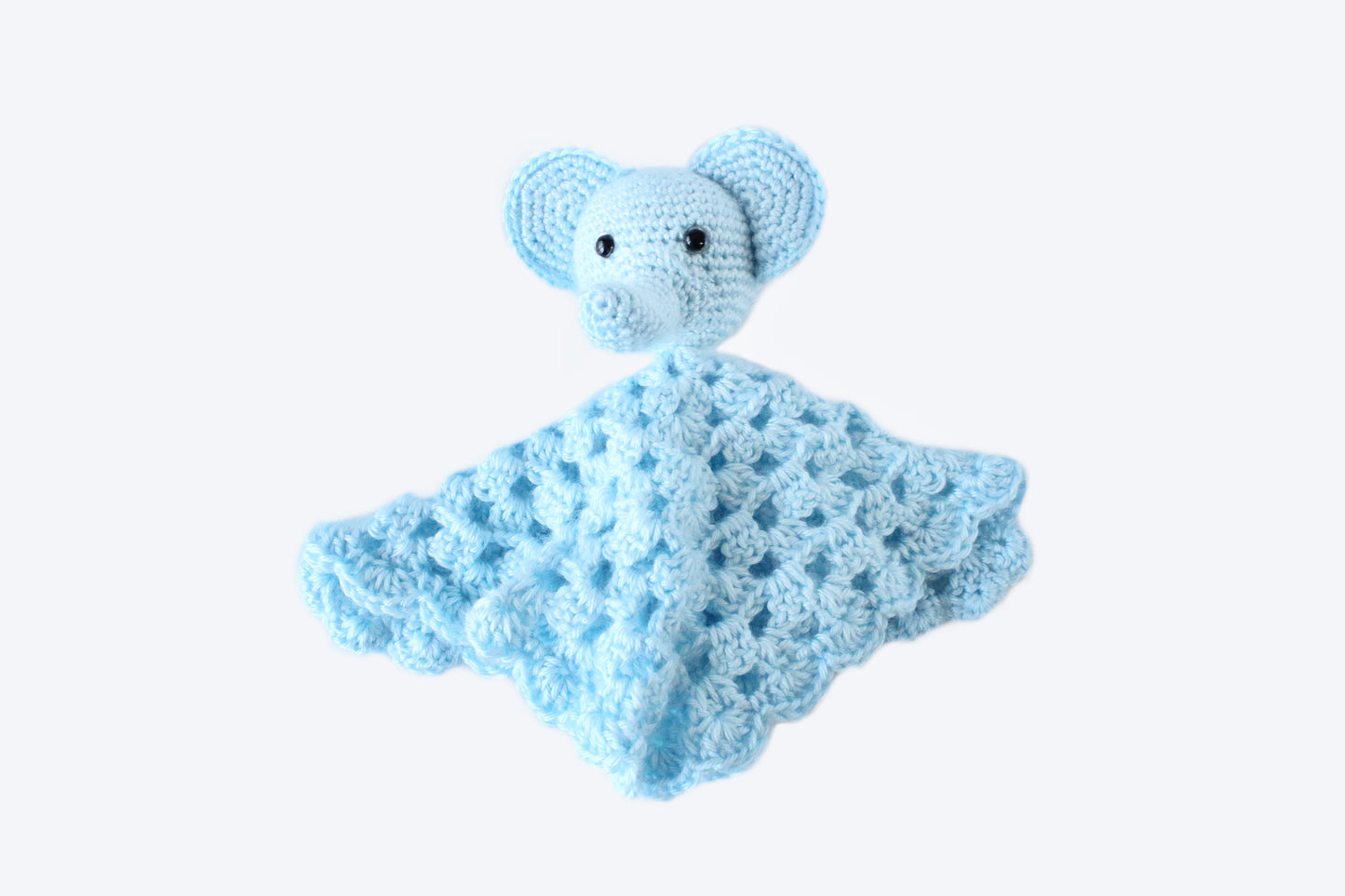 Blue Elephant Lovey - Crochet Pattern