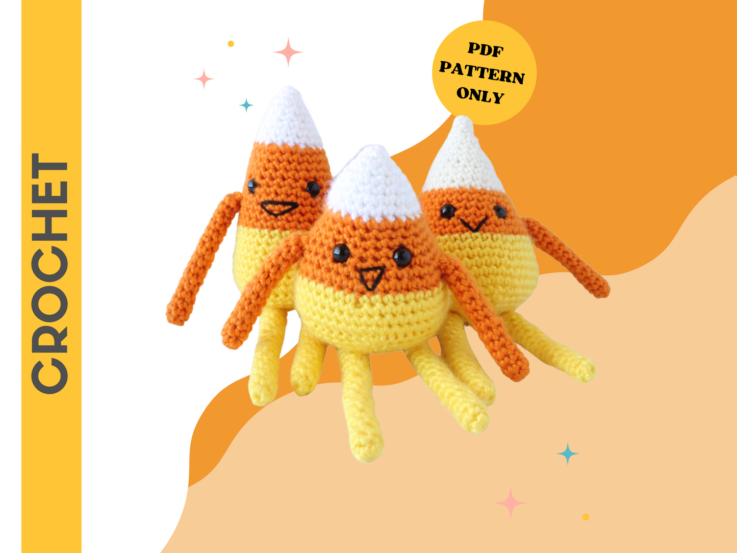 Candy Corn Kids Plushies - Crochet Pattern