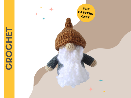 Gnorman the Gnome Plushie - Crochet Pattern