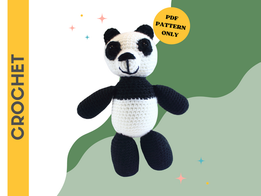 Pudge the Panda Bear - Crochet Pattern