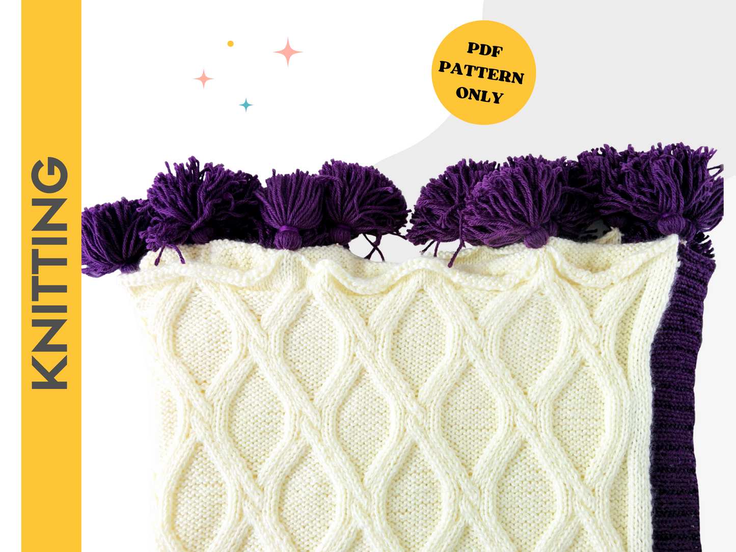 Twisted Cables Throw - Knitting Pattern