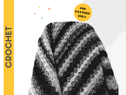 Rainy Days Crochet Throw - Crochet Pattern