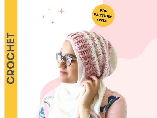 Rosebud Slouchy Beanie - Crochet Pattern