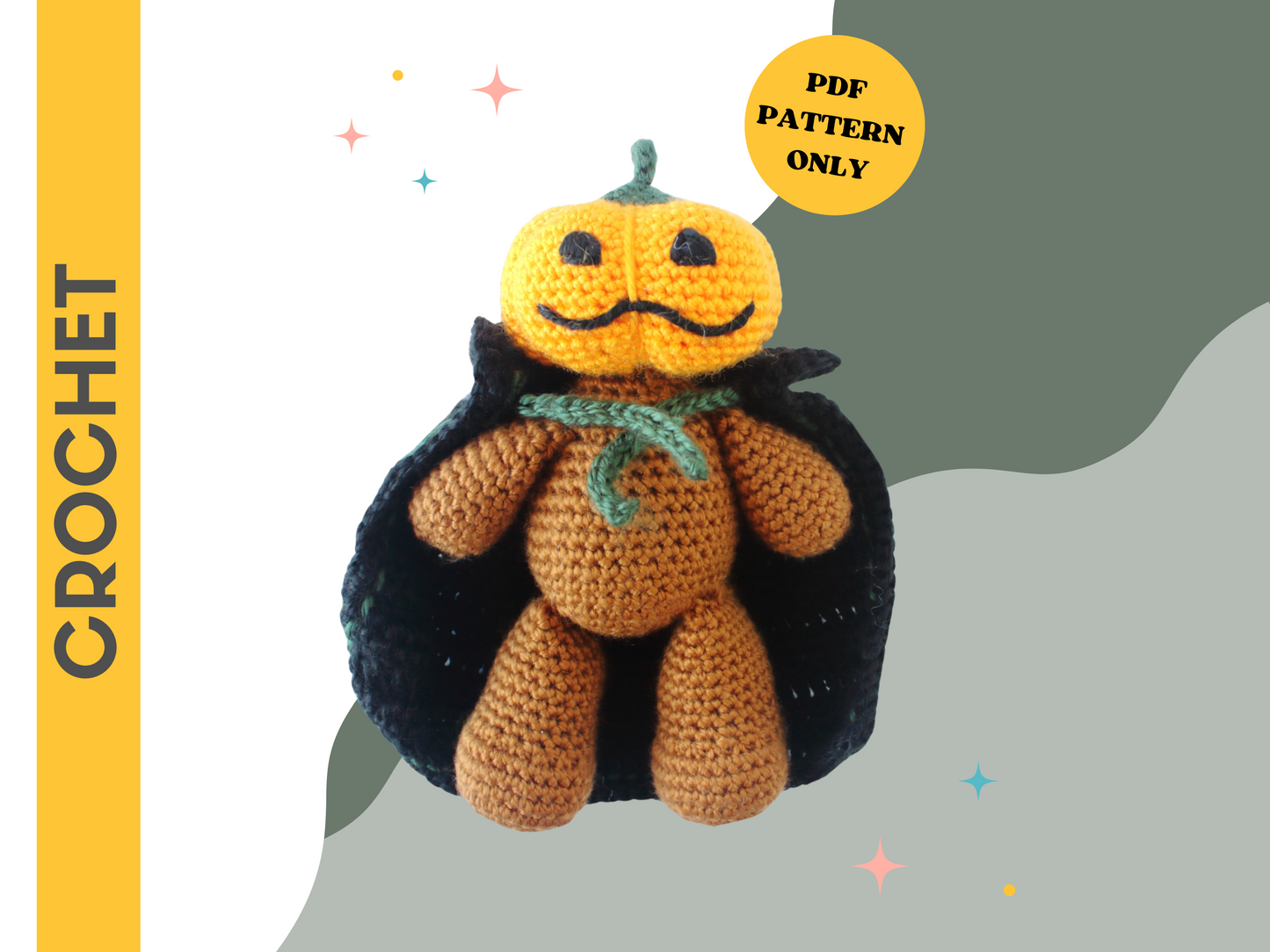 Jack the Pumpkin Man Plushie - Crochet Pattern