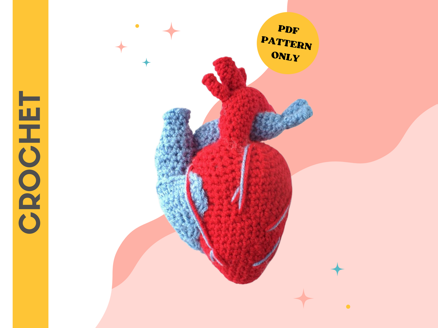 Realistic Heart - Crochet Pattern