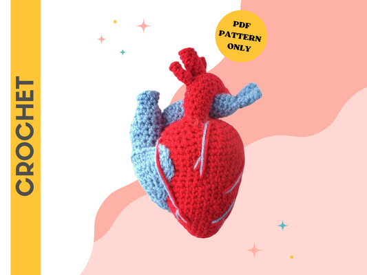 Realistic Heart - Crochet Pattern