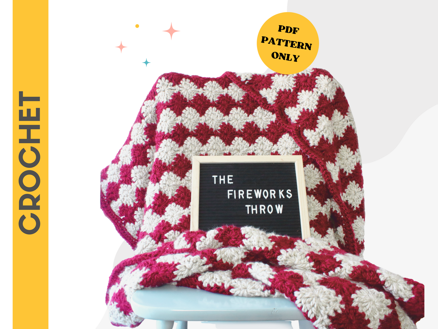 Fireworks Throw - Crochet Pattern
