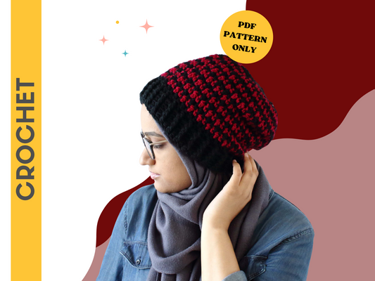 Houndstooth Beanie - Crochet Pattern