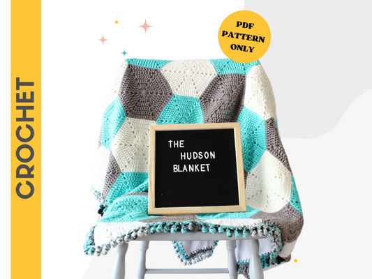Hudson Baby Blanket - Crochet Pattern