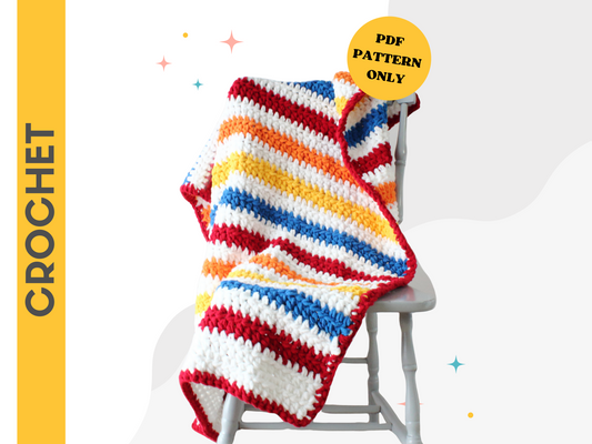 Stripey Days Baby Blanket - Crochet Pattern