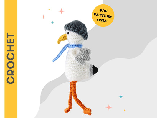 Gulliver the Seagull Plushie - Crochet Pattern