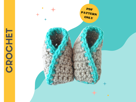 Kimono Baby Booties - Crochet Pattern