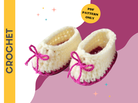 Sweetheart Booties  - Crochet Pattern