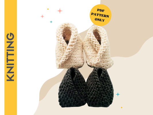 Crossover Booties - Knitting Pattern