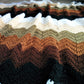 Mocha Ripple Crochet Throw - Crochet Pattern