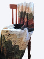 Mocha Ripple Crochet Throw - Crochet Pattern
