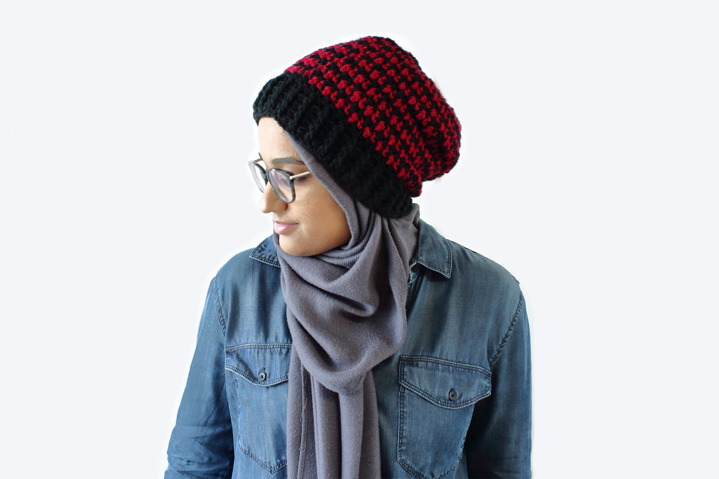 Houndstooth Beanie - Crochet Pattern