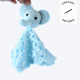 Blue Elephant Lovey - Crochet Pattern
