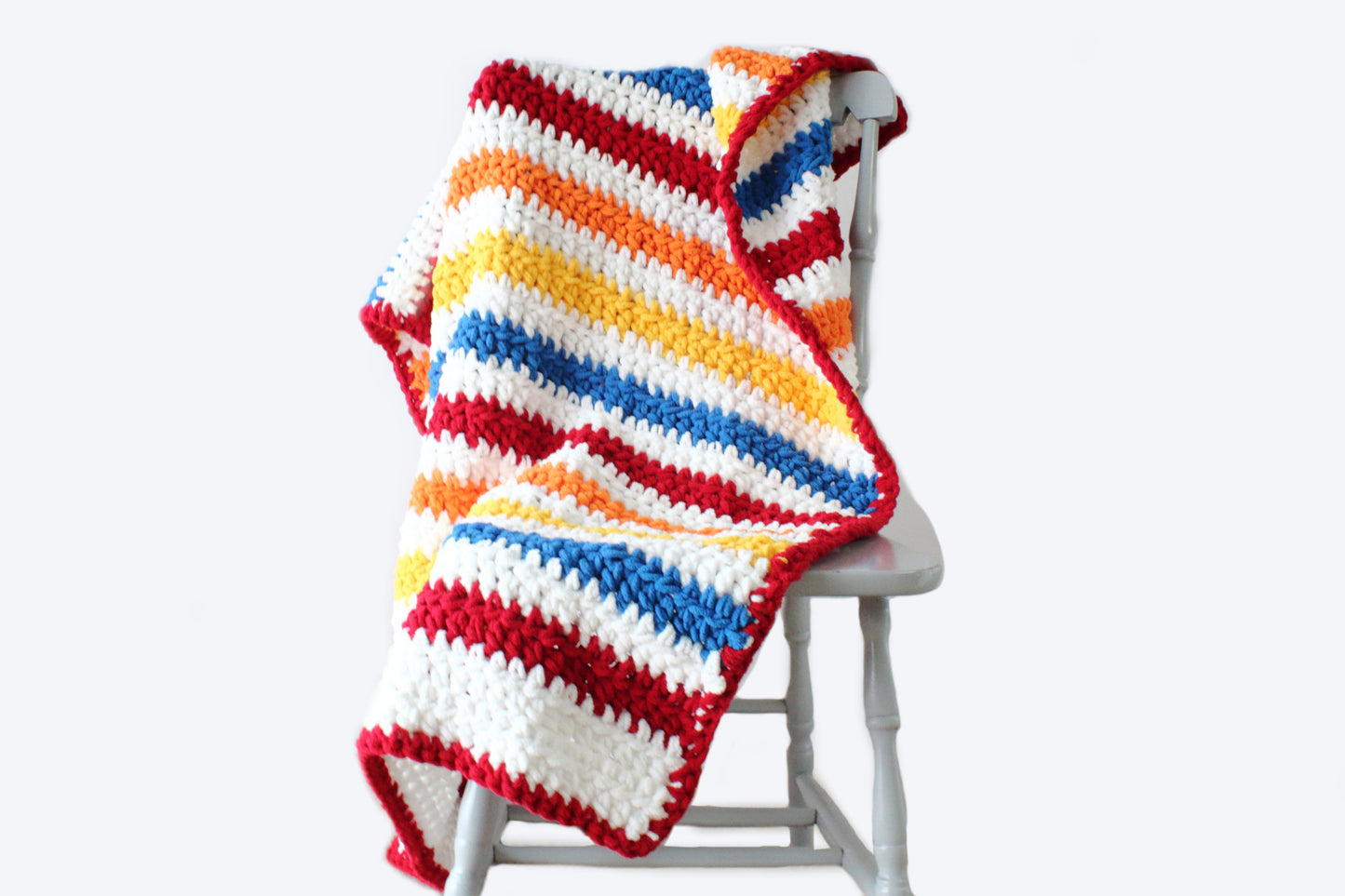 Stripey Days Baby Blanket - Crochet Pattern