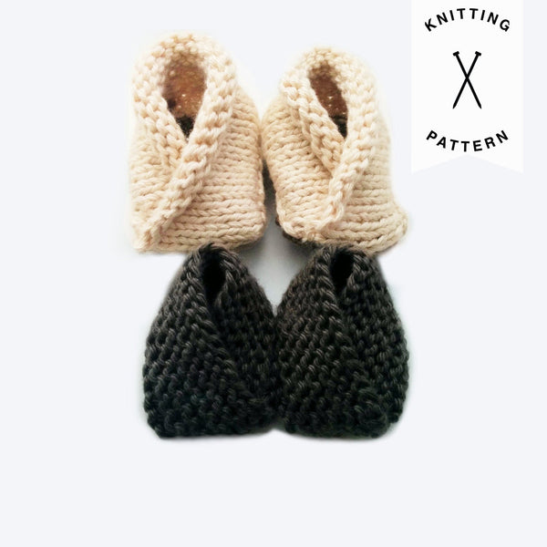 Crossover Booties - Knitting Pattern